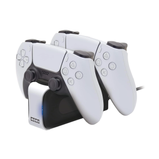 Hori Dual Charger, PlayStation5, DualSense, Fekete-Fehér, Kontroller töltőállomás