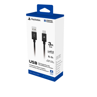 Hori Charging Play, PlayStation 5, USB Type C, 3m, Adat és töltő kábel