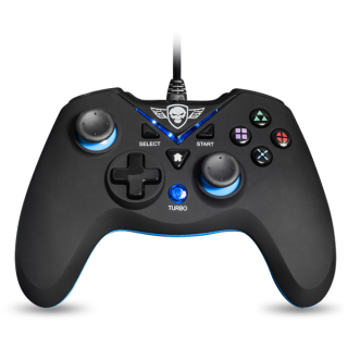 Spirit of Gamer SOG-WXGP, PlayStation 3, PC, Aszimmetrikus, Fekete-kék, Vezetékes kontroller