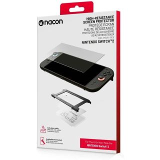 Nacon High Resistance Screen Protector, Nintendo Switch 2, 9H keménység, Átlátszó, Konzol képernyővédő fólia