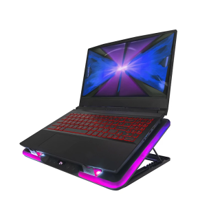 Tracer Snowman Pro, 17'' (Max), RGB világítás, 6 magasság-állítás, 2300 RPM, Fekete, Notebook hűtőpad