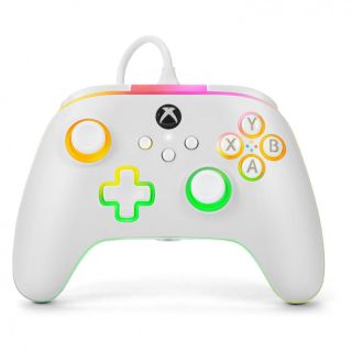 PowerA Advantage Lumectra, Xbox Series X|S, Xbox One, PC, RGB Lighting, Fehér, Vezetékes kontroller (Értékcsökkent)