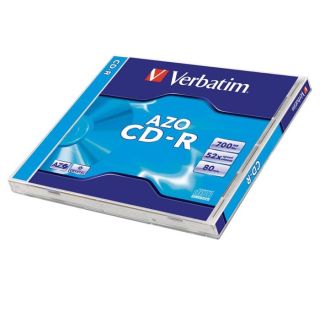 Verbatim "DataLife Plus" Crystal bevonat, AZO, 700MB, 52x, normál tok, CD-R lemez