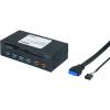 Akasa AK-HC-07BK 5.25 USB 3.0 InterConnect EX 6 Port w/ Fast Charging + 5 Port fekete kártyaolvasó