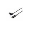 Equip119362 HDMI2.0 kábel apa/apa, 4K/60Hz, aranyozott, forgatható csatlakozók 2m fekete kábel