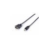 Equip 119336 (DisplayPort - DVI-D Dual Link kábel, apa/apa, 2m) fekete kábel