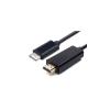 Equip 133466 (USB Type-C -> HDMI kábel, apa/apa, 1,8m) fekete átalakító kábel