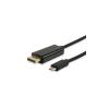 Equip 133467 (USB Type-C -> DisplayPort kábel, apa/apa, 1,8m) fekete átalakító kábel 