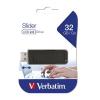 Verbatim Slider, 32GB, USB 2.0, fekete pendrive