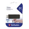 Verbatim Slider, 64GB, USB 2.0, fekete pendrive