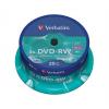 Verbatim 43639 újraírható, 4,7GB, 4x, normál tok 25db DVD-RW lemez