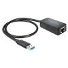 DELOCK Átalakító USB 3.0 to Gigabit LAN, fekete