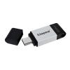 Kingston DT 80 256GB USB-C 3.2 Gen 1 fekete/ezüst pendrive
