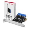 AXAGON PCEU-034VL SuperSpeed USB 4 Internal Ports PCI-Express Card