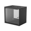 INTELLINET 714174 Intellinet Wallmount Cabinet 9U 540/400mm Rack 19 glass door, flat pack, black