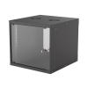 INTELLINET 714808 Intellinet Wallmount Cabinet 9U 540/560mm Rack 19 glass door, flat pack, black