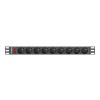 LANBERG PDU-09E-0300-BK Lanberg PDU 1U 16A 9 sockets uni-schuko 3m Black