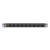 LANBERG PDU-09E-0300-BK Lanberg PDU 1U 16A 9 sockets uni-schuko 3m Black