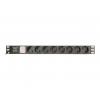 GEMBIRD Power distribution unit PDU 8 Schuko sockets 1U 16A C14 plug 3 m cable