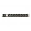 GEMBIRD Power distribution unit PDU 8 Schuko sockets 1U 16A C14 plug 3 m cable