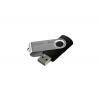 Goodram UTS2 USB flash meghajtó 4 GB USB A típus 2.0 Fekete, Ezüst
