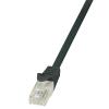 LOGILINK - patch kábel, CAT 5e UTP 0,50m fekete
