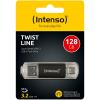 Intenso 3539491 USB flash meghajtó 128 GB USB Type-A / USB Type-C 3.2 Gen 1 (3.1 Gen 1) Antracit