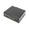 DIGITUS DN-651110 8-port PoE+ 2-port SFP 802.3at DIN sínre szerelhető ipari switch