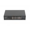 Lanberg RSFE-8P-2GE-120 Switch Gigabit Ethernet (10/100/1000) PoE támogatás 1U Fekete