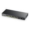 Zyxel GS1100-10HP v2 Beállítást nem igénylő (unmanaged) Gigabit Ethernet (10/100/1000) PoE) támogatás Fekete