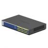 NETGEAR GS516PP (unmanaged) Gigabit Ethernet (10/100/1000) Ethernet-áramellátás (PoE) Kék, Szürke