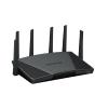 Synology RT6600ax Router WiFi6 1xWAN 3xGbE 1x2.5Gb vezetéknélküli router Háromsávos (2,4 GHz / 5 GHz / 5 GHz) 4G Fekete