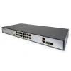 Digitus DN-95342 switch (unmanaged) Fast Ethernet (10/100) PoE 1U Fekete, Ezüst