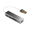 LogiLink UA0306 USB Hub 3.2 Gen 1 Type-A 5000 Mbit/s Ezüst, Fehér