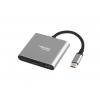 NATEC Fowler Mini USB Hub Type-C 5000 Mbit/s Szürke