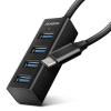 Axagon HUE-M1C USB Hub 3.2 Gen 1 Type-C 5000 Mbit/s Fekete