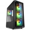 Sharkoon TK4 RGB Midi Tower Fekete számítógép ház