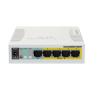 MIKROTIK RB260GSP, 5 Portos, 53W, RJ-45, Gigabit Ethernet, SFP, PoE, Fehér switch