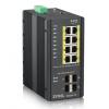 Zyxel RGS200-12P Vezérelt L2 Gigabit Ethernet (10/100/1000) PoE Fekete switch