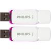 Philips FM64FD70D/00 Snow Edition 64 GB, USB 2.0 Fehér-Lila pendrive csomag (2 db)