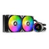 Sharkoon S80 RGB Számítógép ház, Processzor Minden az egyben folyadékhűtés 12 cm Fekete 1 db