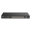 D-Link DGS-1100-26MPV2/E hálózati kapcsoló Vezérelt L2 Gigabit Ethernet (10/100/1000) Ethernet-áramellátás (PoE) támogatása Fekete