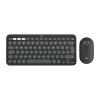 Logitech Pebble 2 Combo for Mac billentyűzet Egér mellékelve Univerzális RF vezeték nélküli + Bluetooth QWERTY Nemzetközi amerikai Grafit