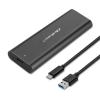 Qoltec 50311 tárolóegység burkolat Külső SSD ház Fekete M.2