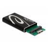 DeLOCK 42006 tárolóegység burkolat Külső SSD ház Fekete