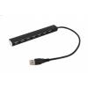 Gembird UHB-U2P7-04 hálózati csatlakozó USB 2.0 Fekete
