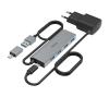 Hama 00200138 hálózati csatlakozó USB 3.2 Gen 1 (3.1 Gen 1) Type-A + Type-C 5000 Mbit/s Antracit, Szürke