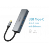 Akasa AK-CBCA20-18BK hálózati csatlakozó USB 3.2 Gen 1 (3.1 Gen 1) Type-C 5000 Mbit/s Szürke