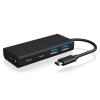 ICY BOX IB-HUB1426-CPD USB 3.2 Gen 1 (3.1 Gen 1) Type-C 5000 Mbit/s Fekete