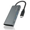 ICY BOX IB-HUB1428-C31 USB 3.2 Gen 2 (3.1 Gen 2) Type-C 10000 Mbit/s Antracit, Fekete